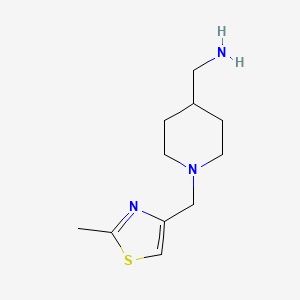{1-[(2-Methyl-1,3-thiazol-4-yl)methyl]piperidin-4-yl}methanamine