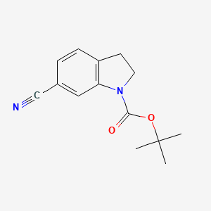 molecular formula C14H16N2O2 B1523275 1-Boc-6-氰基-2,3-二氢吲哚 CAS No. 959236-08-9
