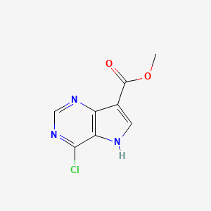 molecular formula C8H6ClN3O2 B15232764 methyl 4-chloro-5H-pyrrolo[3,2-d]pyrimidine-7-carboxylate 