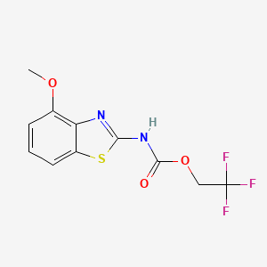 molecular formula C11H9F3N2O3S B1523279 2,2,2-trifluoroethyl N-(4-methoxy-1,3-benzothiazol-2-yl)carbamate CAS No. 1311314-86-9