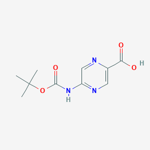 molecular formula C10H13N3O4 B1523282 5-((tert-Butoxycarbonyl)amino)pyrazine-2-carboxylic acid CAS No. 891782-63-1