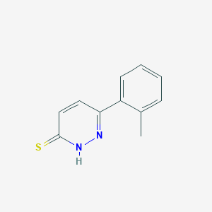 molecular formula C11H10N2S B1523283 6-(邻甲苯基)吡啶并嗪-3-硫醇 CAS No. 1286724-30-8