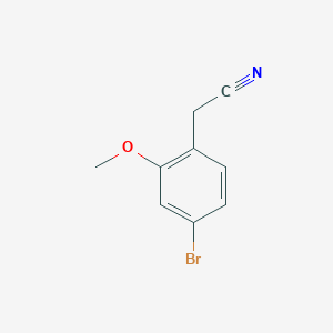 molecular formula C9H8BrNO B1523286 (4-Bromo-2-methoxyphenyl)acetonitrile CAS No. 858523-37-2