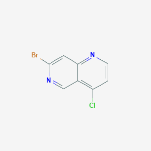molecular formula C8H4BrClN2 B15232877 7-Bromo-4-chloro-1,6-naphthyridine 