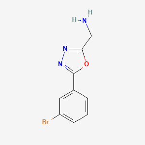 molecular formula C9H8BrN3O B1523291 [5-(3-Bromophenyl)-1,3,4-oxadiazol-2-yl]methanamine CAS No. 944906-88-1