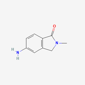 molecular formula C9H10N2O B1523292 5-Amino-2,3-dihydro-2-methyl-1H-Isoindol-1-one CAS No. 1190380-38-1