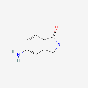 molecular formula C9H10N2O B1523292 5-amino-2-methyl-2,3-dihydro-1H-isoindol-1-one CAS No. 1190380-38-1