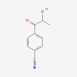 molecular formula C10H9NO2 B1523293 4-(2-Hydroxypropanoyl)benzonitrile CAS No. 1266343-99-0
