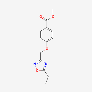 molecular formula C13H14N2O4 B1523297 4-[(5-乙基-1,2,4-恶二唑-3-基)甲氧基]苯甲酸甲酯 CAS No. 1311313-91-3