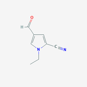molecular formula C8H8N2O B1523298 1-乙基-4-甲酰-1H-吡咯-2-腈 CAS No. 1268334-86-6