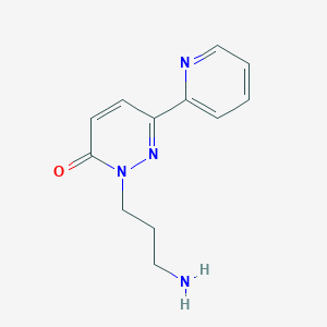 molecular formula C12H14N4O B1523300 2-(3-aminopropyl)-6-pyridin-2-ylpyridazin-3(2H)-one CAS No. 1283108-62-2