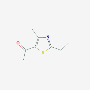 molecular formula C8H11NOS B1523306 1-(2-Ethyl-4-methyl-1,3-thiazol-5-yl)ethan-1-one CAS No. 1249043-91-1