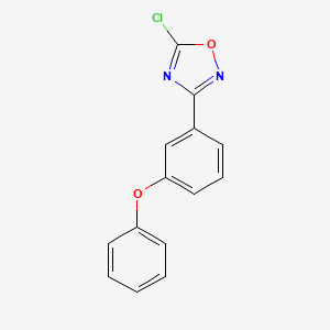 molecular formula C14H9ClN2O2 B1523308 5-Chloro-3-(3-phenoxyphenyl)-1,2,4-oxadiazole CAS No. 1183803-32-8