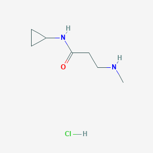 molecular formula C7H15ClN2O B1523310 N-cyclopropyl-3-(methylamino)propanamide hydrochloride CAS No. 1121527-41-0