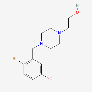 molecular formula C13H18BrFN2O B1523311 2-(4-(2-Bromo-5-fluorobenzyl)piperazin-1-yl)ethanol CAS No. 1333668-91-9