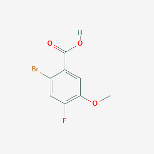 molecular formula C8H6BrFO3 B1523313 2-Bromo-4-fluoro-5-methoxybenzoic acid CAS No. 1007455-21-1