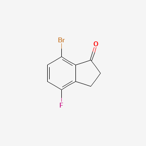 molecular formula C9H6BrFO B1523314 7-Bromo-4-fluoro-2,3-dihydro-1H-inden-1-one CAS No. 881189-73-7