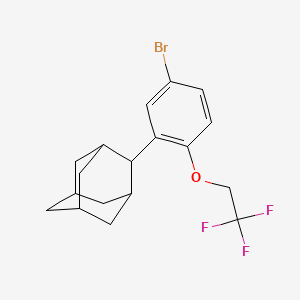 molecular formula C18H20BrF3O B1523321 2-(5-Bromo-2-(2,2,2-trifluoroethoxy)phenyl)adamantane CAS No. 929000-50-0