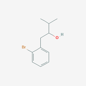 molecular formula C11H15BrO B1523335 1-(2-Bromophenyl)-3-methylbutan-2-ol CAS No. 1182952-29-9