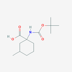 molecular formula C13H23NO4 B1523336 1-{[(Tert-butoxy)carbonyl]amino}-3-methylcyclohexane-1-carboxylic acid CAS No. 1305874-28-5