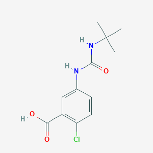 molecular formula C12H15ClN2O3 B1523338 5-[(Tert-butylcarbamoyl)amino]-2-chlorobenzoic acid CAS No. 1183048-80-7