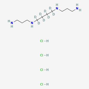 molecular formula C10H30Cl4N4 B1523340 Spermine-butane-d8 tetrahydrochloride CAS No. 1173022-85-9
