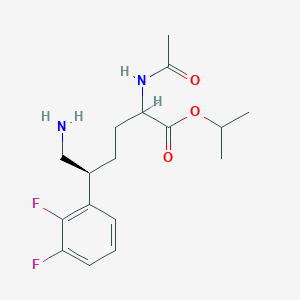 molecular formula C17H24F2N2O3 B15233401 (5S)-isopropyl 2-acetamido-6-amino-5-(2,3-difluorophenyl)hexanoate 