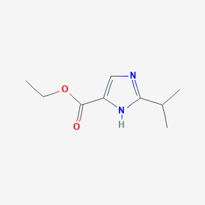 molecular formula C9H14N2O2 B15233404 ethyl 2-isopropyl-1H-imidazole-4-carboxylate 