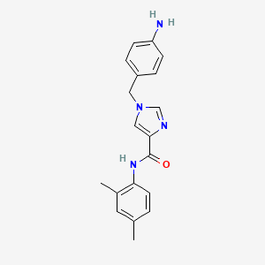 molecular formula C19H20N4O B1523347 1-(4-aminobenzyl)-N-(2,4-dimethylphenyl)-1H-imidazole-4-carboxamide CAS No. 1351843-64-5