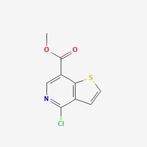 molecular formula C9H6ClNO2S B15233482 Methyl4-chlorothieno[3,2-c]pyridine-7-carboxylate 