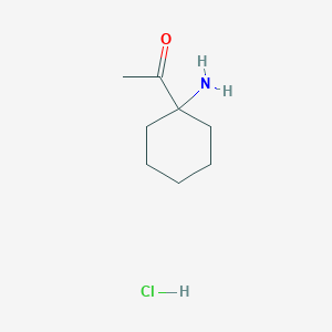 molecular formula C8H16ClNO B1523351 1-(1-Aminocyclohexyl)ethanone hydrochloride CAS No. 859182-94-8