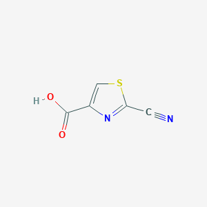 molecular formula C5H2N2O2S B1523352 2-Cyanothiazole-4-carboxylic acid CAS No. 1211527-90-0