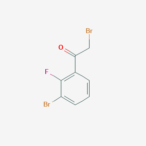 molecular formula C8H5Br2FO B1523354 3-Bromo-2-fluorophenacyl bromide CAS No. 1204333-47-0