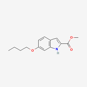 molecular formula C14H17NO3 B15233727 methyl 6-butoxy-1H-indole-2-carboxylate 