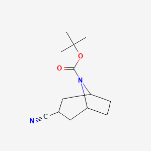molecular formula C13H20N2O2 B1523373 叔丁基 3-氰基-8-氮杂双环[3.2.1]辛烷-8-羧酸酯 CAS No. 856900-26-0