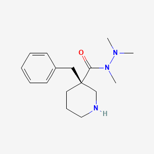 (3R)-3-benzyl-N,N',N'-trimethylpiperidine-3-carbohydrazide