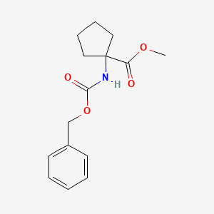 molecular formula C15H19NO4 B15233746 Methyl 1-{[(benzyloxy)carbonyl]amino}cyclopentane-1-carboxylate 
