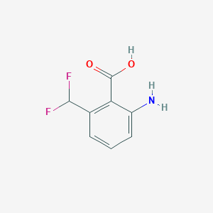 molecular formula C8H7F2NO2 B15233791 2-Amino-6-(difluoromethyl)benzoic acid 