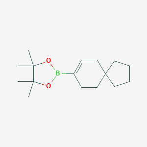 molecular formula C16H27BO2 B152338 4,4,5,5-Tetramethyl-2-(spiro[4.5]dec-7-EN-8-YL)-1,3,2-dioxaborolane CAS No. 859219-41-3