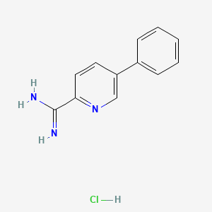molecular formula C12H12ClN3 B1523387 5-Phenylpicolinimidamide hydrochloride CAS No. 1179362-50-5