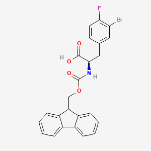 molecular formula C24H19BrFNO4 B15233879 N-Fmoc-3-bromo-4-fluoro-D-phenylalanine 