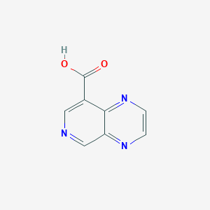 molecular formula C8H5N3O2 B15233916 Pyrido[3,4-b]pyrazine-8-carboxylic acid 