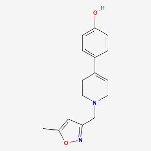 molecular formula C16H18N2O2 B1523393 4-[1-[(5-methyl-1,2-oxazol-3-yl)methyl]-3,6-dihydro-2H-pyridin-4-yl]phenol CAS No. 1311839-93-6