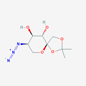 molecular formula C9H15N3O5 B015234 5-Azido-5-deoxy-1,2-O-isopropylidene-beta-D-fructose CAS No. 94801-01-1