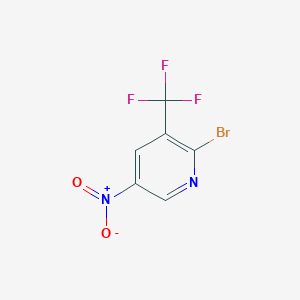 molecular formula C6H2BrF3N2O2 B1523400 2-Bromo-5-nitro-3-(trifluoromethyl)pyridine CAS No. 956104-42-0