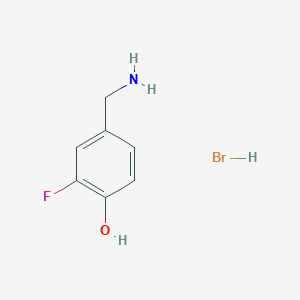 molecular formula C7H9BrFNO B1523401 4-(Aminomethyl)-2-fluorophenol hydrobromide CAS No. 1333560-37-4