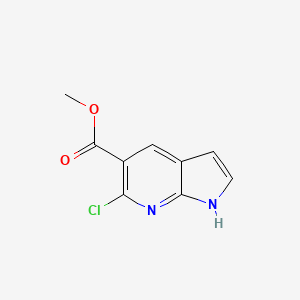 molecular formula C9H7ClN2O2 B15234059 methyl 6-chloro-1H-pyrrolo[2,3-b]pyridine-5-carboxylate 