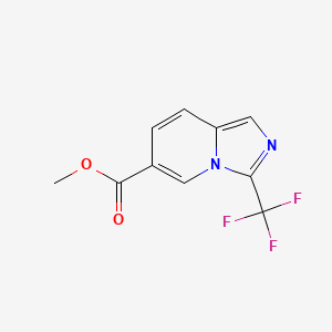 molecular formula C10H7F3N2O2 B15234094 Methyl 3-(trifluoromethyl)imidazo[1,5-a]pyridine-6-carboxylate 