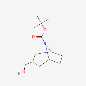 molecular formula C13H23NO3 B1523411 tert-Butyl 3-(hydroxymethyl)-8-azabicyclo[3.2.1]octane-8-carboxylate CAS No. 799283-62-8