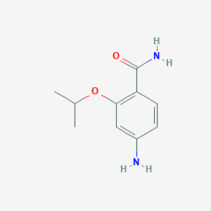 molecular formula C10H14N2O2 B1523414 4-Amino-2-(propan-2-yloxy)benzamide CAS No. 1319746-16-1